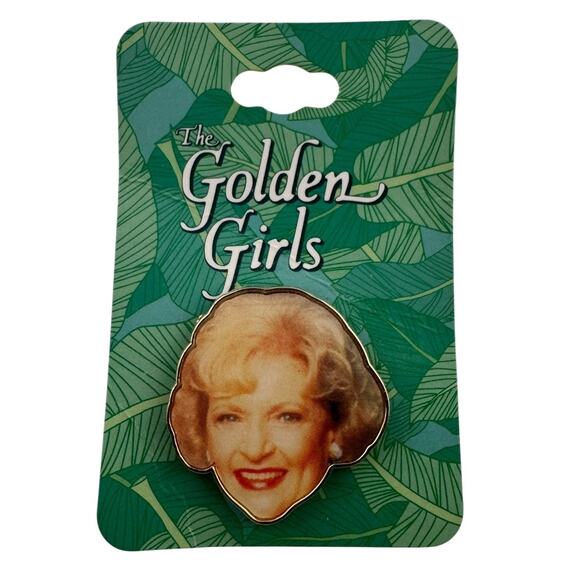 Golden Girls Rose Enamel Pin Metal Collectible Butterfly Clip Backing Fan Gift - Picture 1 of 3